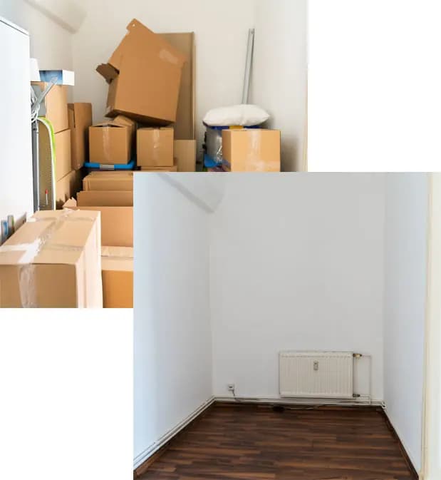 Eine Wohnung vorher und nachher im Vergleich in Frechen zur Entrümpelung